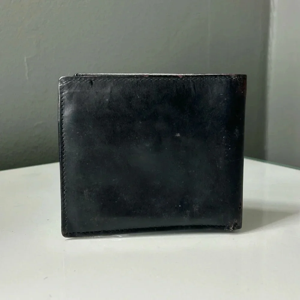 Christian Dior Black Leather Bifold Wallet (project piece)